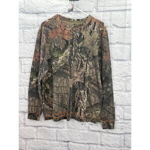 Mossy Oak Long Sleeve Henley Shirt Large